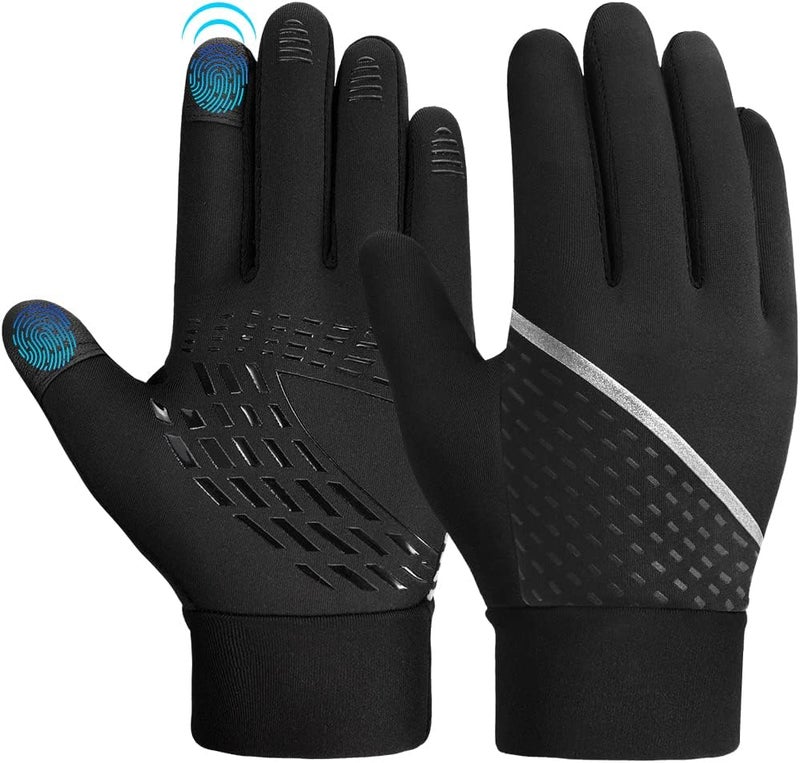 OOPOR Winter Warm Running Kids Gloves - Cold Weather Thermal Bike Snow Ski Sports Mittens Aged 4-12 Boys Girls - Image 1
